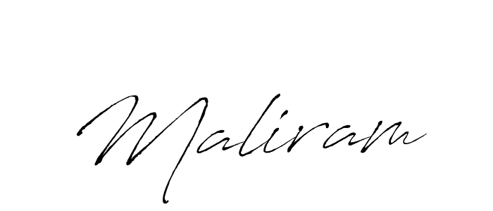 Design your own signature with our free online signature maker. With this signature software, you can create a handwritten (Antro_Vectra) signature for name Maliram. Maliram signature style 6 images and pictures png