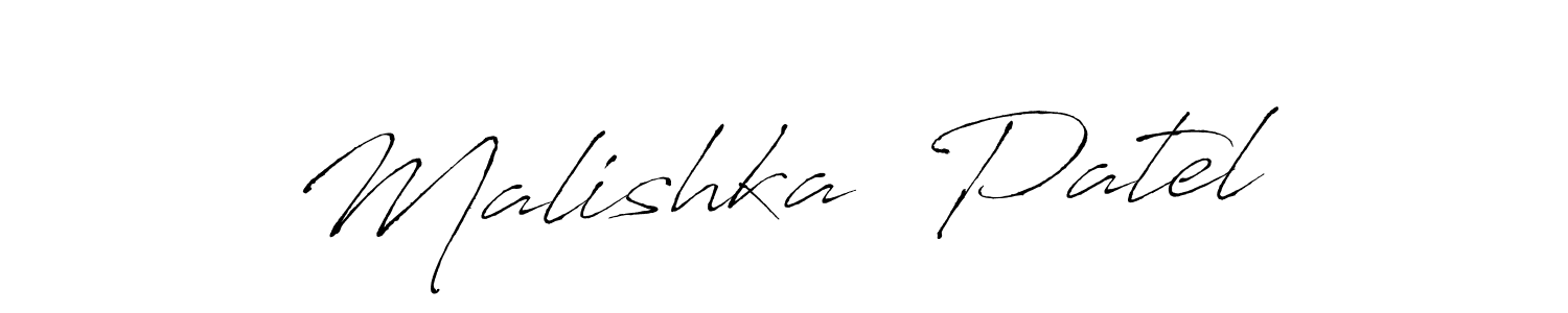 It looks lik you need a new signature style for name Malishka  Patel. Design unique handwritten (Antro_Vectra) signature with our free signature maker in just a few clicks. Malishka  Patel signature style 6 images and pictures png