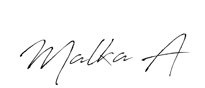 Use a signature maker to create a handwritten signature online. With this signature software, you can design (Antro_Vectra) your own signature for name Malka A. Malka A signature style 6 images and pictures png