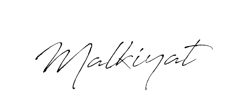 Make a beautiful signature design for name Malkiyat. With this signature (Antro_Vectra) style, you can create a handwritten signature for free. Malkiyat signature style 6 images and pictures png