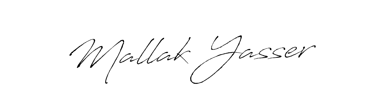 How to make Mallak Yasser name signature. Use Antro_Vectra style for creating short signs online. This is the latest handwritten sign. Mallak Yasser signature style 6 images and pictures png