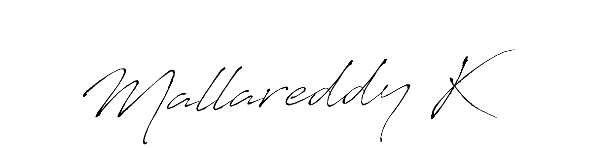 Use a signature maker to create a handwritten signature online. With this signature software, you can design (Antro_Vectra) your own signature for name Mallareddy K. Mallareddy K signature style 6 images and pictures png