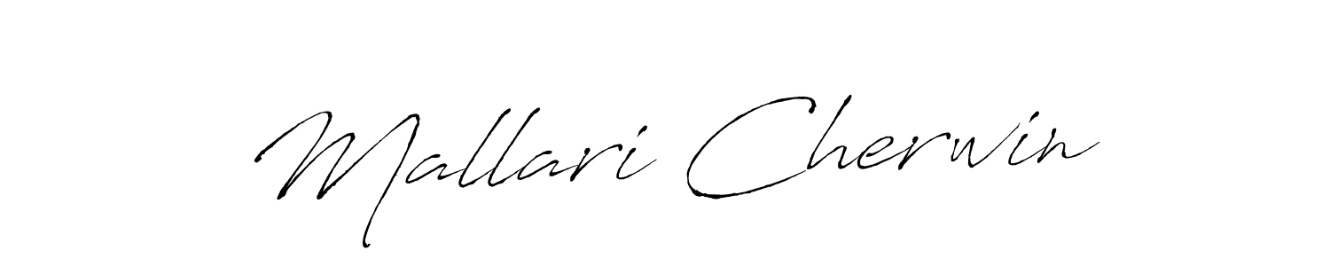 Mallari Cherwin stylish signature style. Best Handwritten Sign (Antro_Vectra) for my name. Handwritten Signature Collection Ideas for my name Mallari Cherwin. Mallari Cherwin signature style 6 images and pictures png