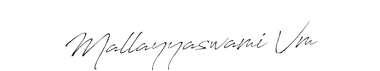 Mallayyaswami Vm stylish signature style. Best Handwritten Sign (Antro_Vectra) for my name. Handwritten Signature Collection Ideas for my name Mallayyaswami Vm. Mallayyaswami Vm signature style 6 images and pictures png