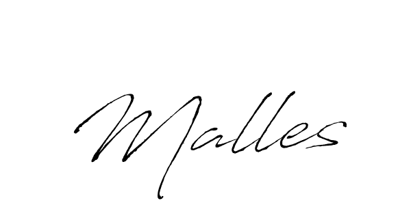 Antro_Vectra is a professional signature style that is perfect for those who want to add a touch of class to their signature. It is also a great choice for those who want to make their signature more unique. Get Malles name to fancy signature for free. Malles signature style 6 images and pictures png