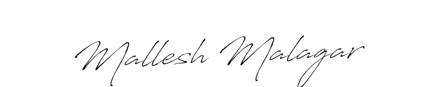 Create a beautiful signature design for name Mallesh Malagar. With this signature (Antro_Vectra) fonts, you can make a handwritten signature for free. Mallesh Malagar signature style 6 images and pictures png