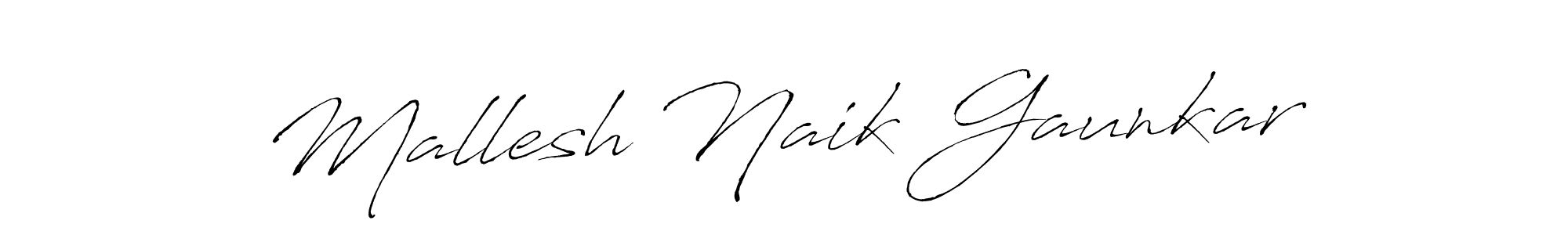 Make a beautiful signature design for name Mallesh Naik Gaunkar. With this signature (Antro_Vectra) style, you can create a handwritten signature for free. Mallesh Naik Gaunkar signature style 6 images and pictures png