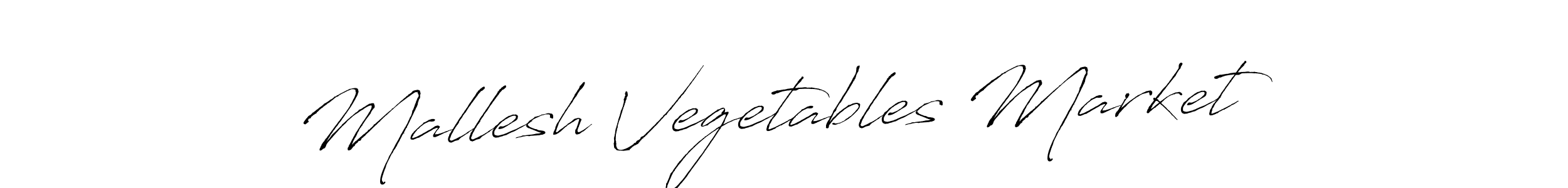 Create a beautiful signature design for name Mallesh Vegetables Market. With this signature (Antro_Vectra) fonts, you can make a handwritten signature for free. Mallesh Vegetables Market signature style 6 images and pictures png
