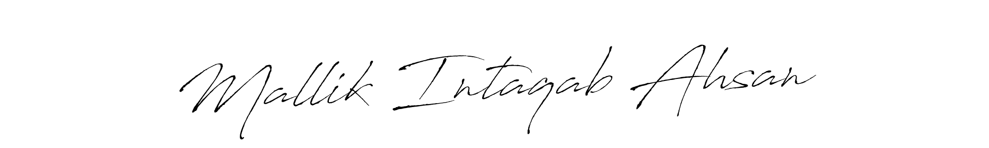 Create a beautiful signature design for name Mallik Intaqab Ahsan. With this signature (Antro_Vectra) fonts, you can make a handwritten signature for free. Mallik Intaqab Ahsan signature style 6 images and pictures png