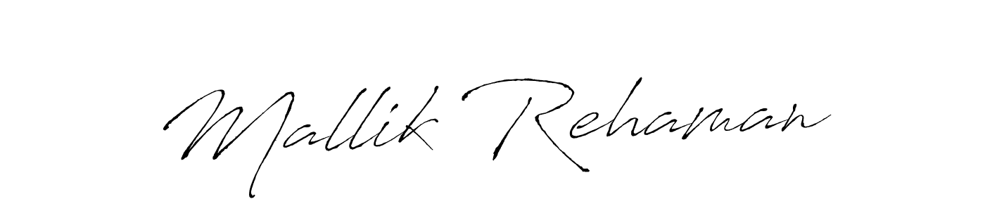 Make a beautiful signature design for name Mallik Rehaman. With this signature (Antro_Vectra) style, you can create a handwritten signature for free. Mallik Rehaman signature style 6 images and pictures png