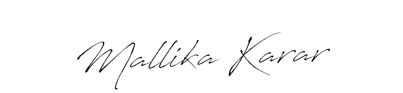 Mallika Karar stylish signature style. Best Handwritten Sign (Antro_Vectra) for my name. Handwritten Signature Collection Ideas for my name Mallika Karar. Mallika Karar signature style 6 images and pictures png