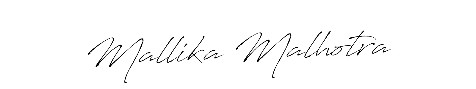 Make a beautiful signature design for name Mallika Malhotra. With this signature (Antro_Vectra) style, you can create a handwritten signature for free. Mallika Malhotra signature style 6 images and pictures png