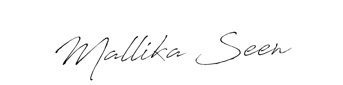 It looks lik you need a new signature style for name Mallika Seen. Design unique handwritten (Antro_Vectra) signature with our free signature maker in just a few clicks. Mallika Seen signature style 6 images and pictures png