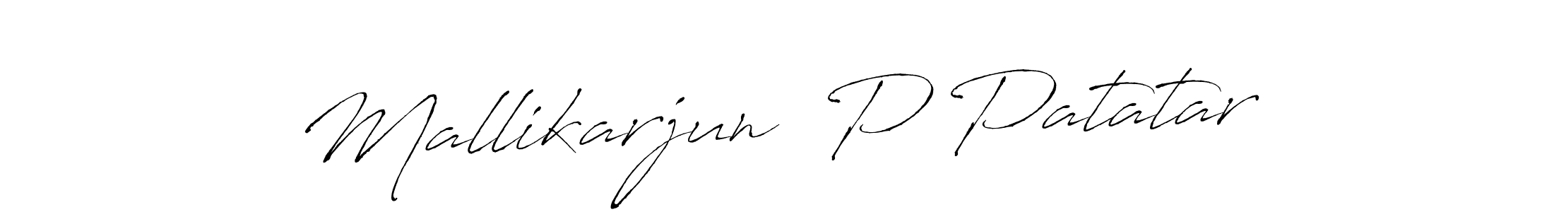 Make a beautiful signature design for name Mallikarjun  P Patatar. With this signature (Antro_Vectra) style, you can create a handwritten signature for free. Mallikarjun  P Patatar signature style 6 images and pictures png