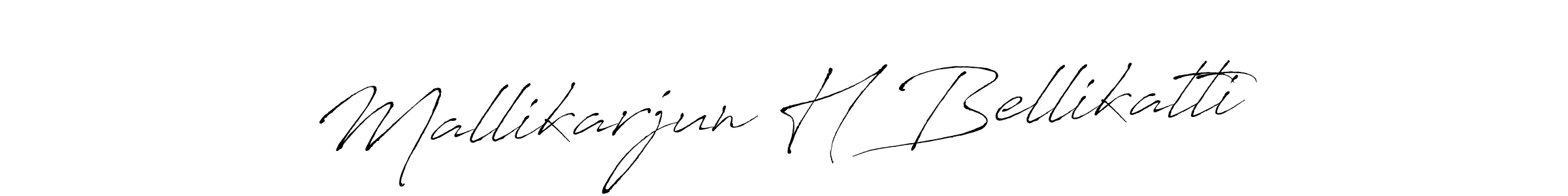 Make a beautiful signature design for name Mallikarjun H Bellikatti. With this signature (Antro_Vectra) style, you can create a handwritten signature for free. Mallikarjun H Bellikatti signature style 6 images and pictures png