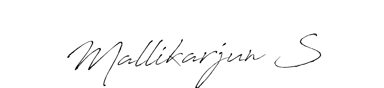 The best way (Antro_Vectra) to make a short signature is to pick only two or three words in your name. The name Mallikarjun S include a total of six letters. For converting this name. Mallikarjun S signature style 6 images and pictures png