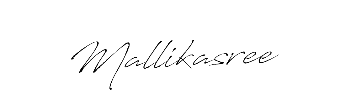 How to make Mallikasree signature? Antro_Vectra is a professional autograph style. Create handwritten signature for Mallikasree name. Mallikasree signature style 6 images and pictures png