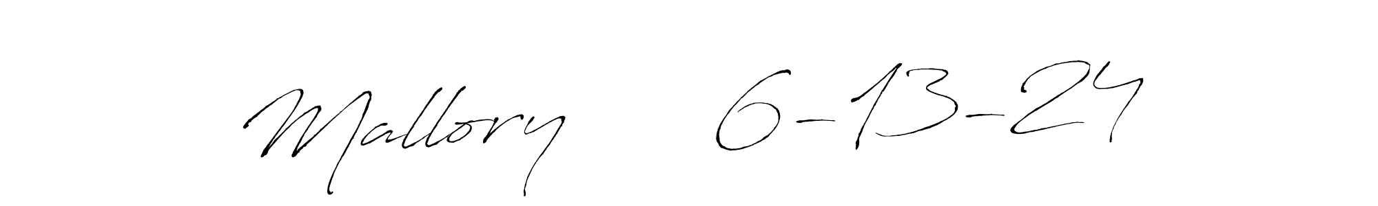 How to make Mallory      6-13-24 name signature. Use Antro_Vectra style for creating short signs online. This is the latest handwritten sign. Mallory      6-13-24 signature style 6 images and pictures png