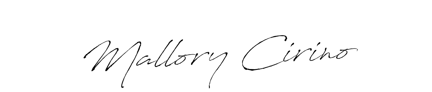 Mallory Cirino stylish signature style. Best Handwritten Sign (Antro_Vectra) for my name. Handwritten Signature Collection Ideas for my name Mallory Cirino. Mallory Cirino signature style 6 images and pictures png