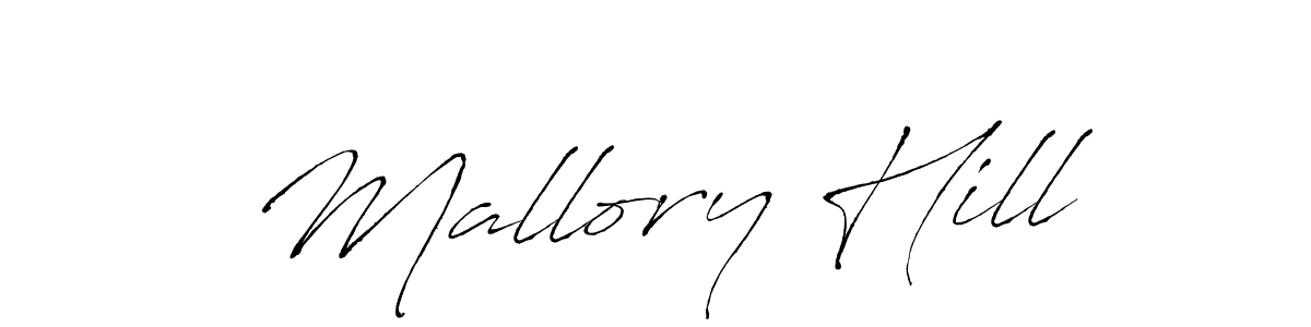 Mallory Hill stylish signature style. Best Handwritten Sign (Antro_Vectra) for my name. Handwritten Signature Collection Ideas for my name Mallory Hill. Mallory Hill signature style 6 images and pictures png