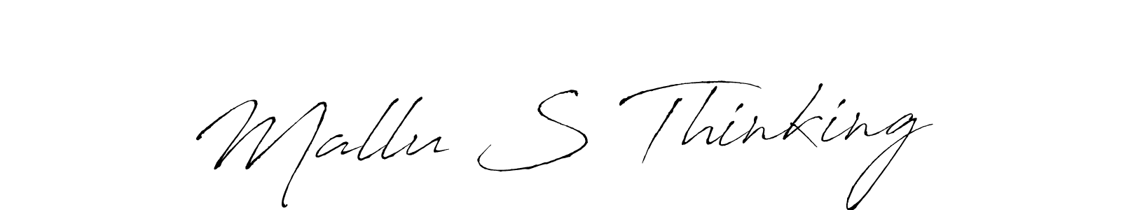 It looks lik you need a new signature style for name Mallu S Thinking. Design unique handwritten (Antro_Vectra) signature with our free signature maker in just a few clicks. Mallu S Thinking signature style 6 images and pictures png