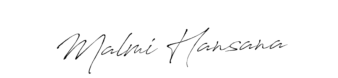 Malmi Hansana stylish signature style. Best Handwritten Sign (Antro_Vectra) for my name. Handwritten Signature Collection Ideas for my name Malmi Hansana. Malmi Hansana signature style 6 images and pictures png