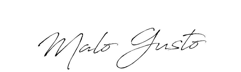 How to make Malo Gusto signature? Antro_Vectra is a professional autograph style. Create handwritten signature for Malo Gusto name. Malo Gusto signature style 6 images and pictures png