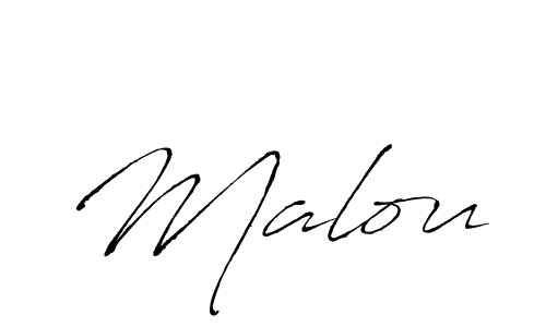 The best way (Antro_Vectra) to make a short signature is to pick only two or three words in your name. The name Malou include a total of six letters. For converting this name. Malou signature style 6 images and pictures png