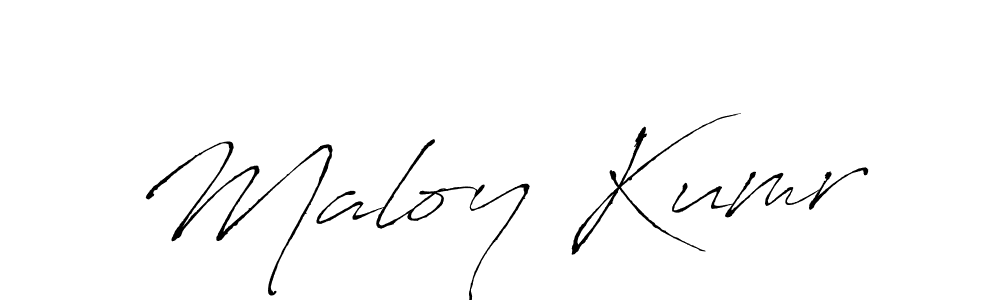Also You can easily find your signature by using the search form. We will create Maloy Kumr name handwritten signature images for you free of cost using Antro_Vectra sign style. Maloy Kumr signature style 6 images and pictures png