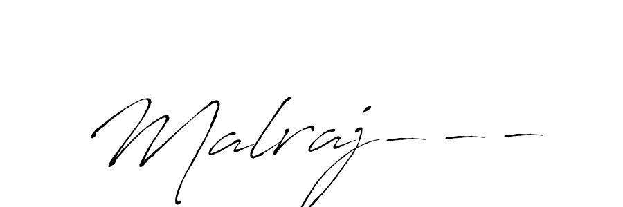 Design your own signature with our free online signature maker. With this signature software, you can create a handwritten (Antro_Vectra) signature for name Malraj---. Malraj--- signature style 6 images and pictures png