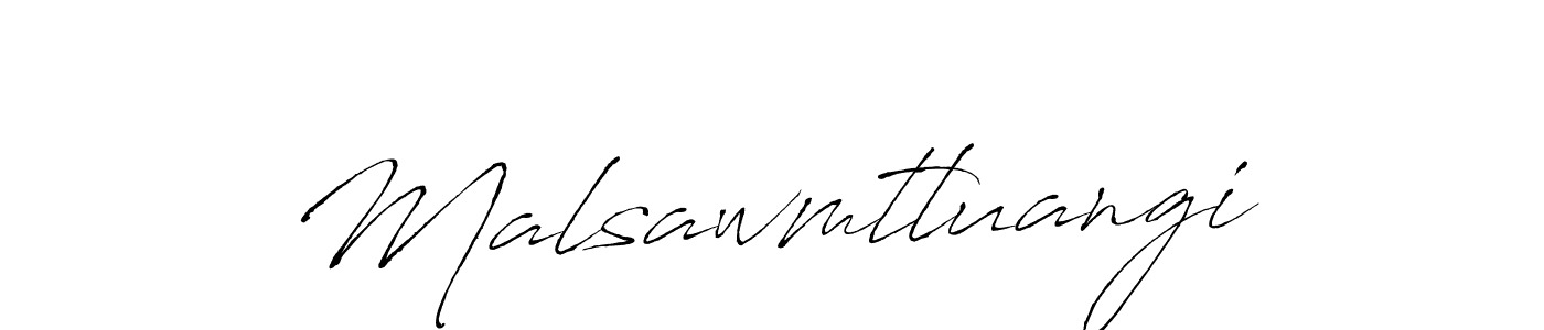 How to make Malsawmtluangi name signature. Use Antro_Vectra style for creating short signs online. This is the latest handwritten sign. Malsawmtluangi signature style 6 images and pictures png