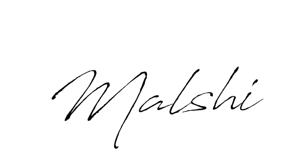 Create a beautiful signature design for name Malshi. With this signature (Antro_Vectra) fonts, you can make a handwritten signature for free. Malshi signature style 6 images and pictures png