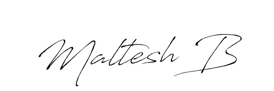 Design your own signature with our free online signature maker. With this signature software, you can create a handwritten (Antro_Vectra) signature for name Maltesh B. Maltesh B signature style 6 images and pictures png