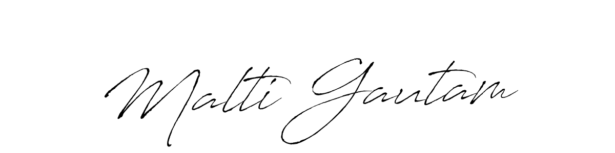 How to make Malti Gautam signature? Antro_Vectra is a professional autograph style. Create handwritten signature for Malti Gautam name. Malti Gautam signature style 6 images and pictures png