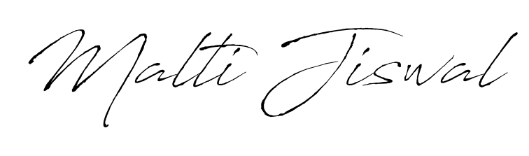 Upgrade your professional image with Malti Jiswal signature created with Antro_Vectra font. Fast, free, and watermark-free download. Malti Jiswal signature style 6 images and pictures png