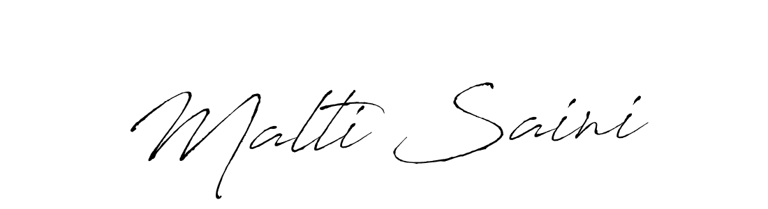 Check out images of Autograph of Malti Saini name. Actor Malti Saini Signature Style. Antro_Vectra is a professional sign style online. Malti Saini signature style 6 images and pictures png