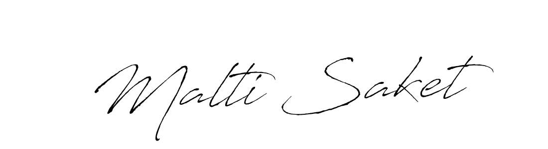 Make a beautiful signature design for name Malti Saket. Use this online signature maker to create a handwritten signature for free. Malti Saket signature style 6 images and pictures png