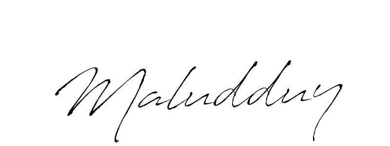 if you are searching for the best signature style for your name Maludduy. so please give up your signature search. here we have designed multiple signature styles  using Antro_Vectra. Maludduy signature style 6 images and pictures png