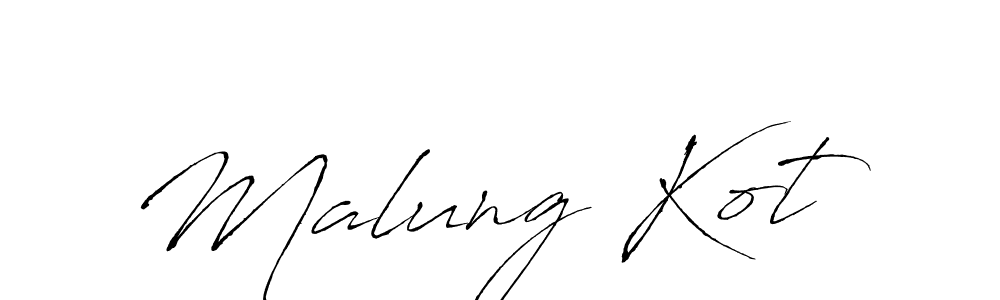 Create a beautiful signature design for name Malung Kot. With this signature (Antro_Vectra) fonts, you can make a handwritten signature for free. Malung Kot signature style 6 images and pictures png