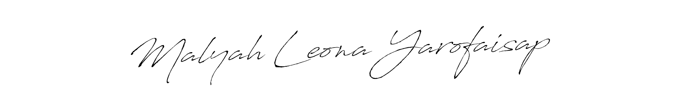 Create a beautiful signature design for name Malyah Leona Yarofaisap. With this signature (Antro_Vectra) fonts, you can make a handwritten signature for free. Malyah Leona Yarofaisap signature style 6 images and pictures png