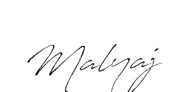 Use a signature maker to create a handwritten signature online. With this signature software, you can design (Antro_Vectra) your own signature for name Malyaj. Malyaj signature style 6 images and pictures png