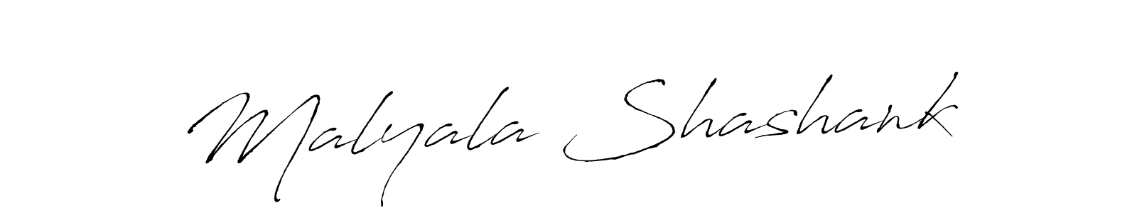 How to make Malyala Shashank name signature. Use Antro_Vectra style for creating short signs online. This is the latest handwritten sign. Malyala Shashank signature style 6 images and pictures png