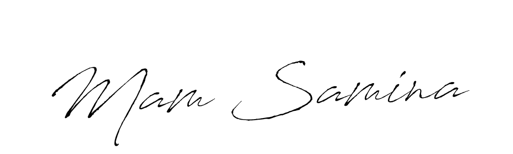 Mam Samina stylish signature style. Best Handwritten Sign (Antro_Vectra) for my name. Handwritten Signature Collection Ideas for my name Mam Samina. Mam Samina signature style 6 images and pictures png