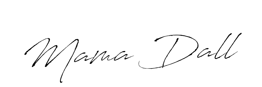 Similarly Antro_Vectra is the best handwritten signature design. Signature creator online .You can use it as an online autograph creator for name Mama Dall. Mama Dall signature style 6 images and pictures png