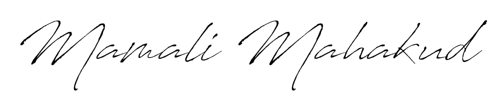 Personalize your online presence with Mamali Mahakud signature rendered in elegant Antro_Vectra font. Great for website footers and blogs. Mamali Mahakud signature style 6 images and pictures png