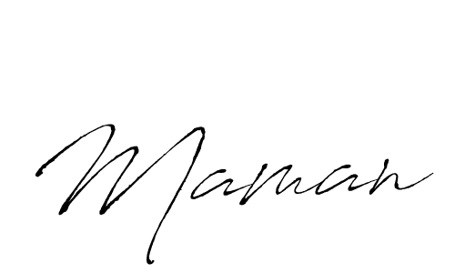 Design your own signature with our free online signature maker. With this signature software, you can create a handwritten (Antro_Vectra) signature for name Maman. Maman signature style 6 images and pictures png