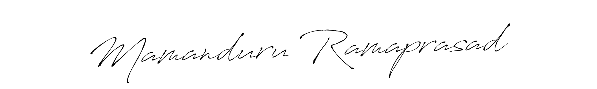 Antro_Vectra is a professional signature style that is perfect for those who want to add a touch of class to their signature. It is also a great choice for those who want to make their signature more unique. Get Mamanduru Ramaprasad name to fancy signature for free. Mamanduru Ramaprasad signature style 6 images and pictures png