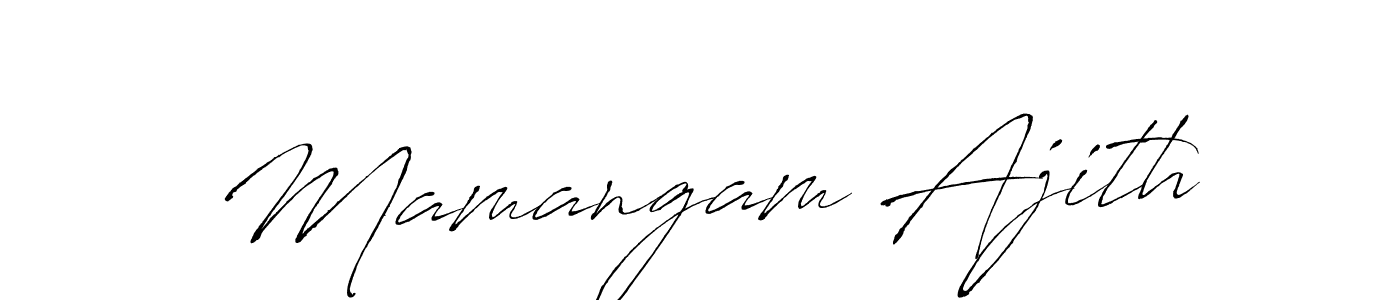 Create a beautiful signature design for name Mamangam Ajith. With this signature (Antro_Vectra) fonts, you can make a handwritten signature for free. Mamangam Ajith signature style 6 images and pictures png
