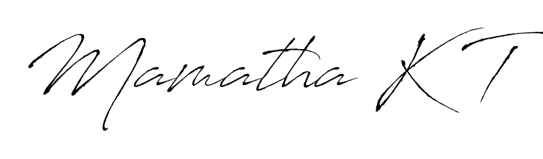 Create a beautiful signature design for name Mamatha K T. With this signature (Antro_Vectra) fonts, you can make a handwritten signature for free. Mamatha K T signature style 6 images and pictures png
