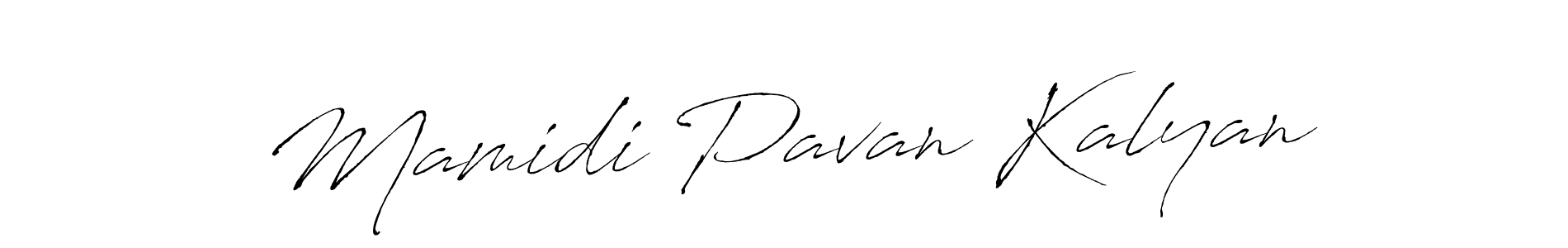 How to make Mamidi Pavan Kalyan name signature. Use Antro_Vectra style for creating short signs online. This is the latest handwritten sign. Mamidi Pavan Kalyan signature style 6 images and pictures png